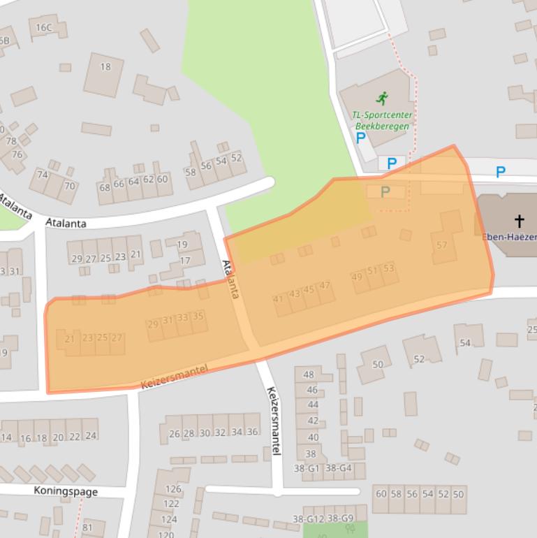 Kaart van postcodegebied 7361ZM.