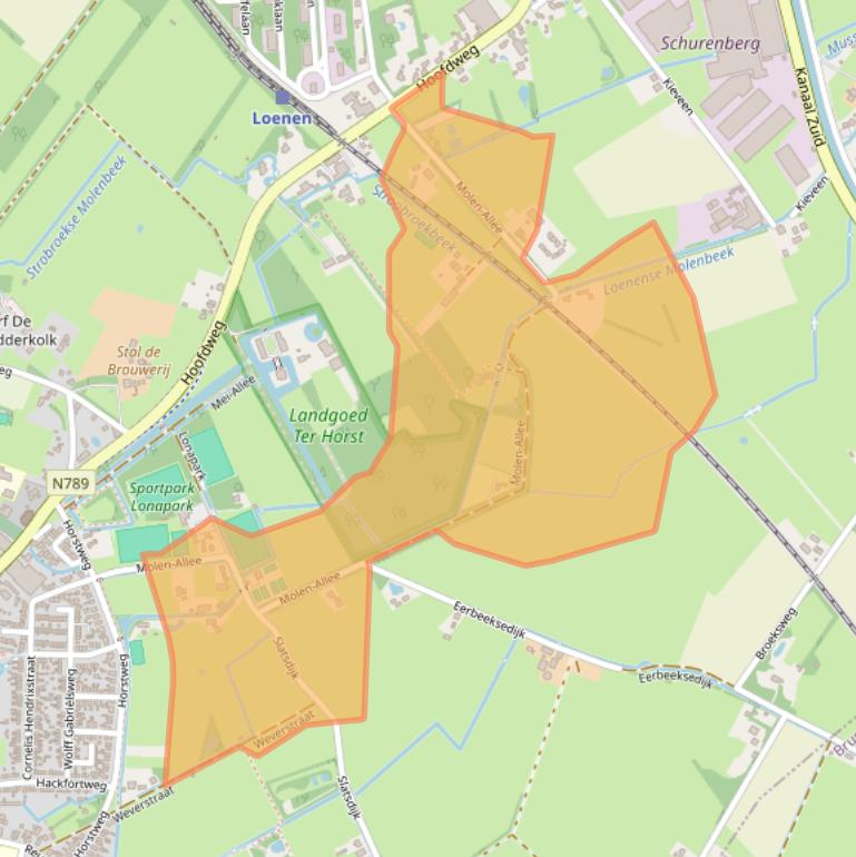 Kaart van postcodegebied 7371EA.