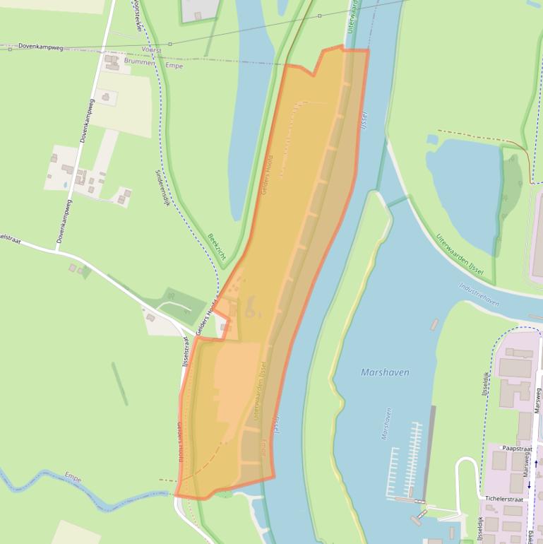 Kaart van postcodegebied 7399RA.