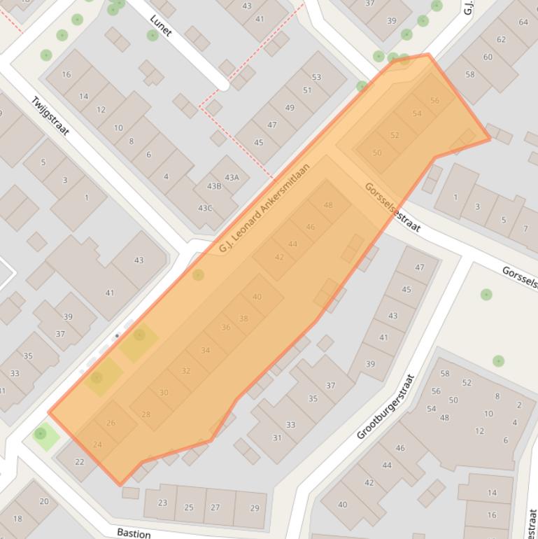 Kaart van postcodegebied 7411AV.