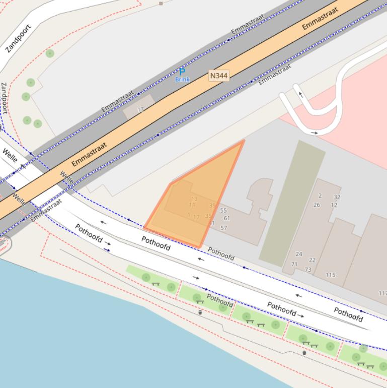 Kaart van postcodegebied 7411BH.