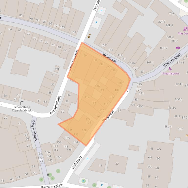 Kaart van postcodegebied 7411GP.