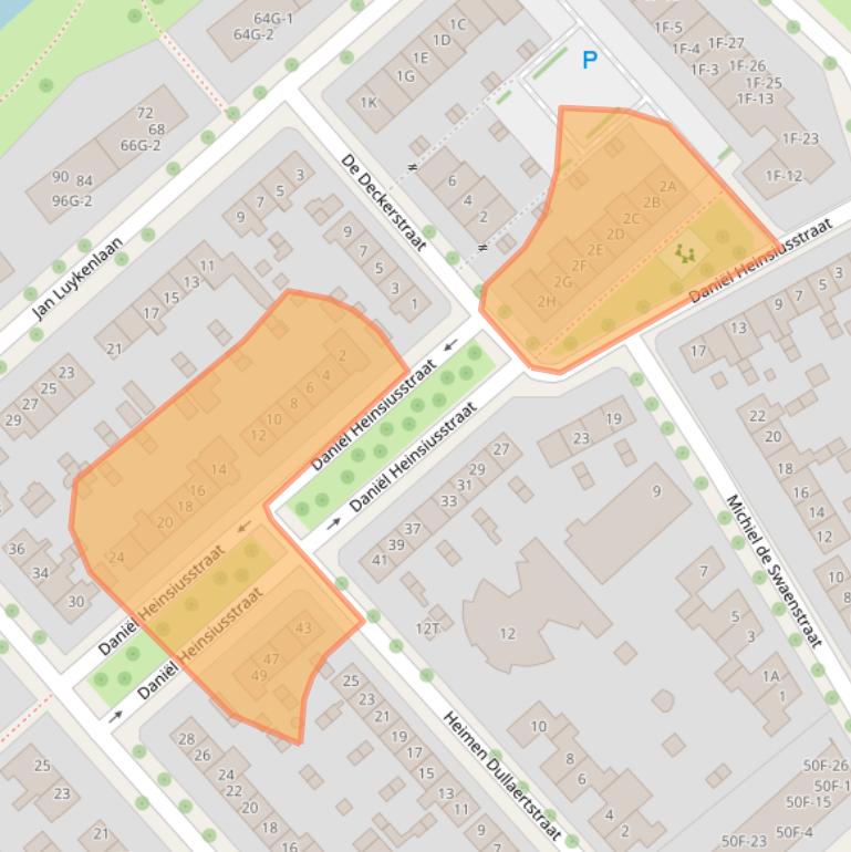 Kaart van postcodegebied 7412NK.