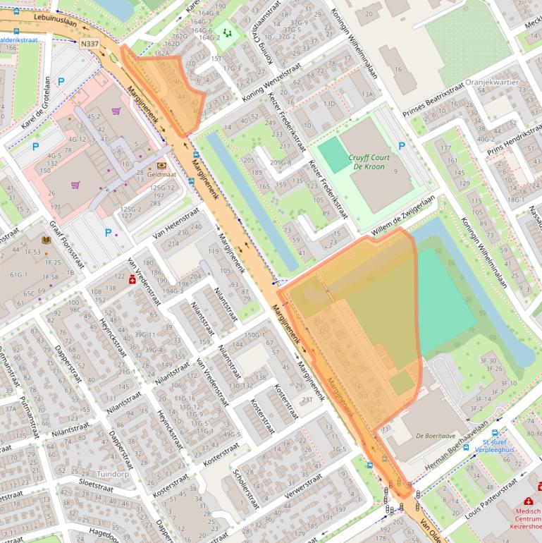 Kaart van postcodegebied 7415JZ.