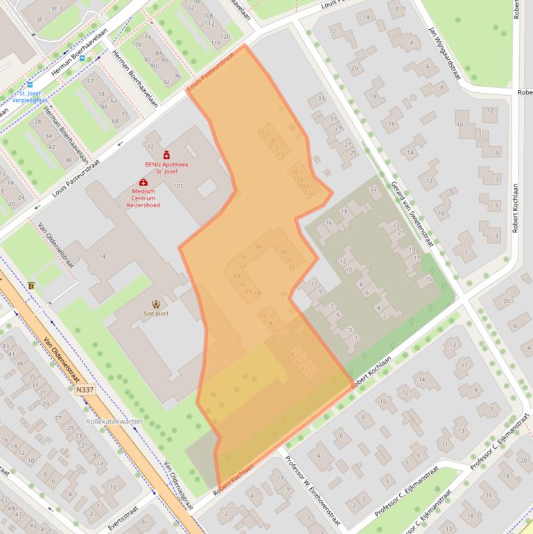 Kaart van postcodegebied 7415MX.