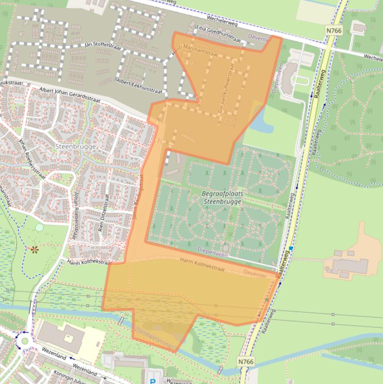 Kaart van postcodegebied 7415PC.