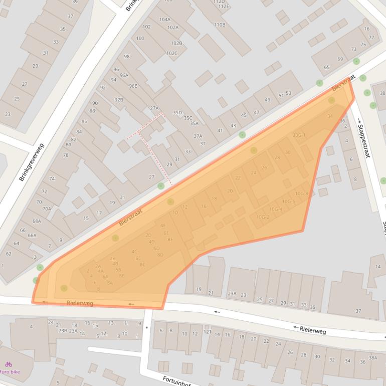 Kaart van postcodegebied 7416AL.