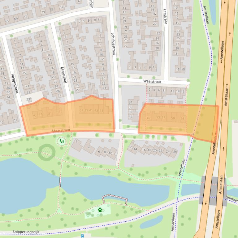 Kaart van postcodegebied 7417AE.