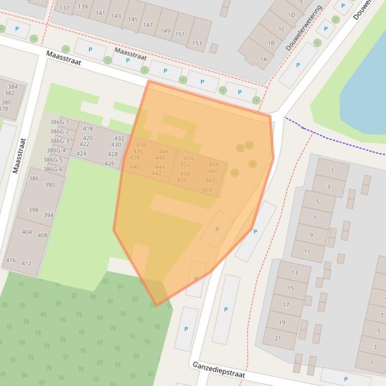 Kaart van postcodegebied 7417AZ.