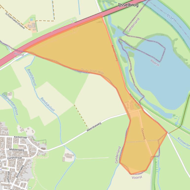 Kaart van postcodegebied 7419PC.
