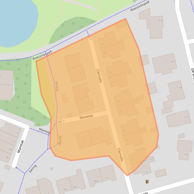 Kaart van postcodegebied 7421CE.