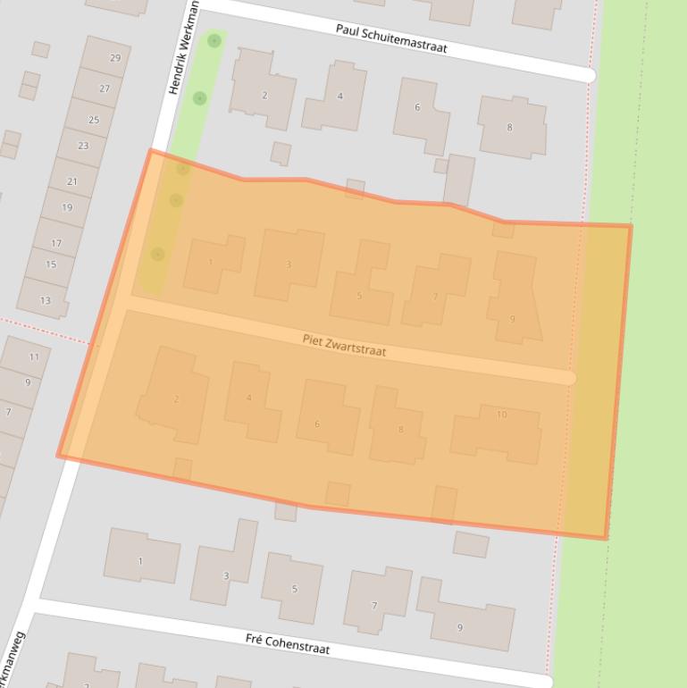 Kaart van postcodegebied 7425RM.