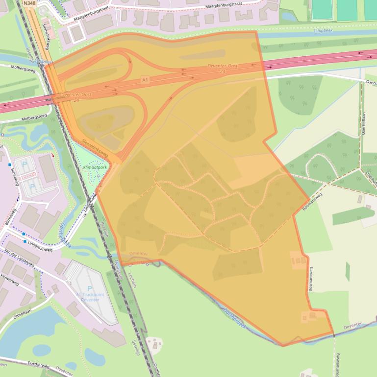 Kaart van postcodegebied 7428MA.