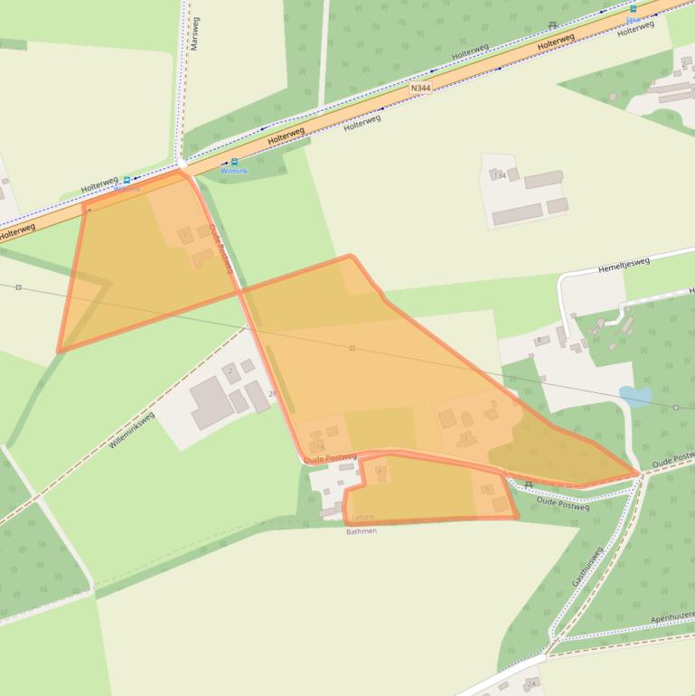 Kaart van postcodegebied 7434PG.