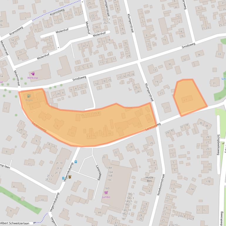 Kaart van postcodegebied 7437BL.