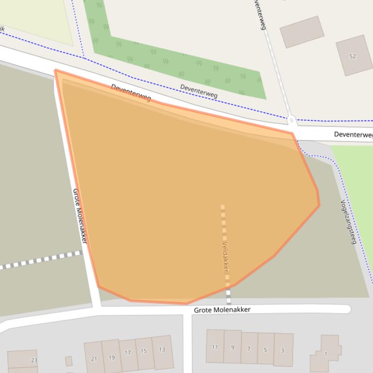 Kaart van postcodegebied 7437DS.