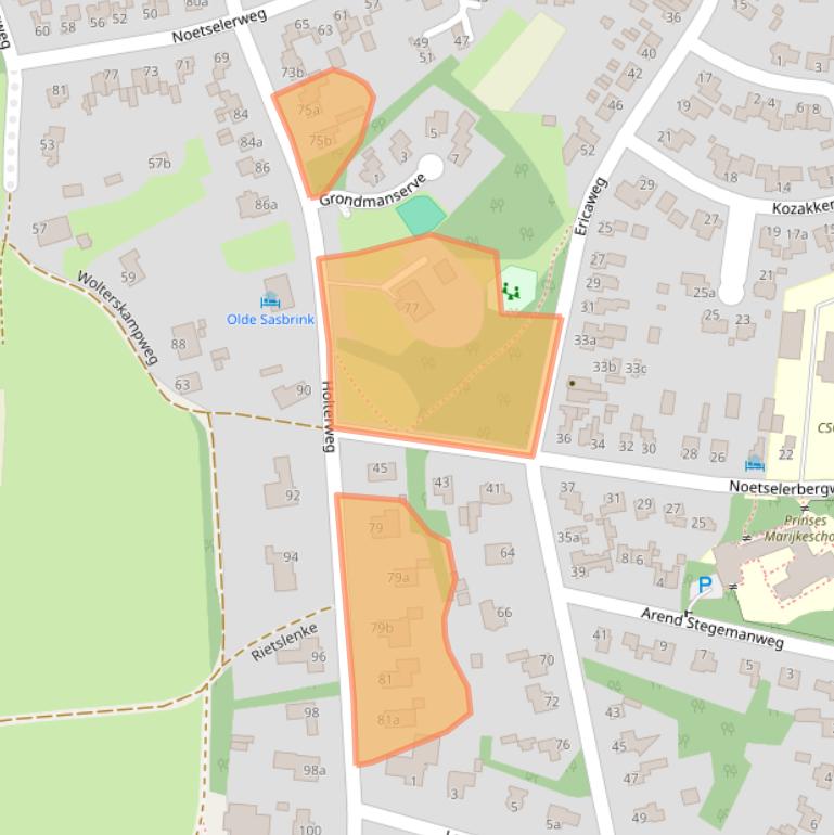 Kaart van postcodegebied 7441DD.