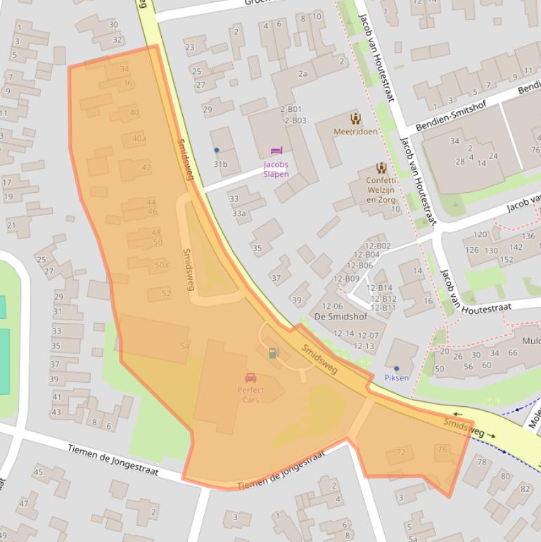 Kaart van postcodegebied 7441EN.