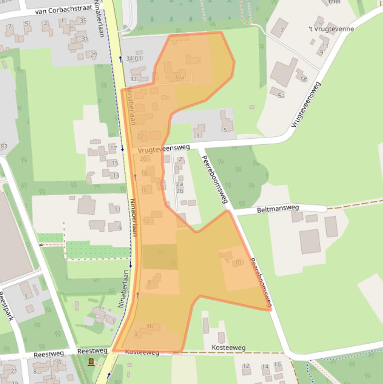 Kaart van postcodegebied 7447AD.