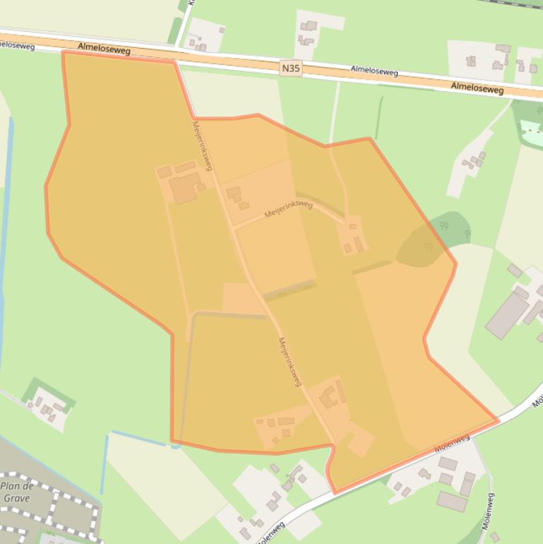 Kaart van postcodegebied 7448RG.