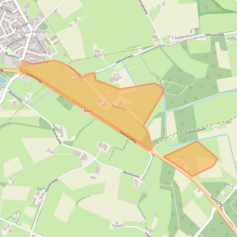 Kaart van postcodegebied 7451KV.