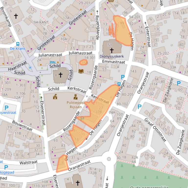 Kaart van postcodegebied 7461LA.