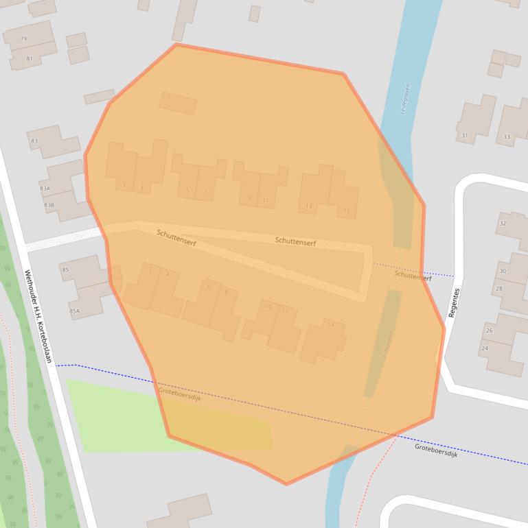 Kaart van postcodegebied 7461SN.