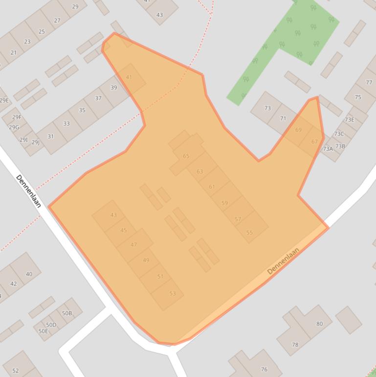 Kaart van postcodegebied 7461XD.