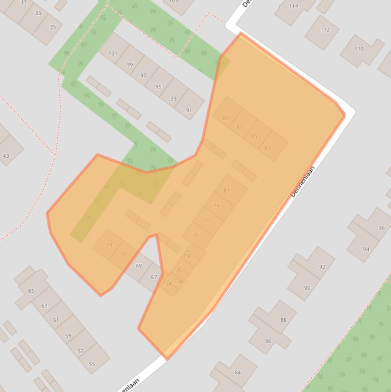 Kaart van postcodegebied 7461XE.