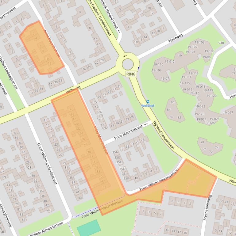 Kaart van postcodegebied 7462GB.