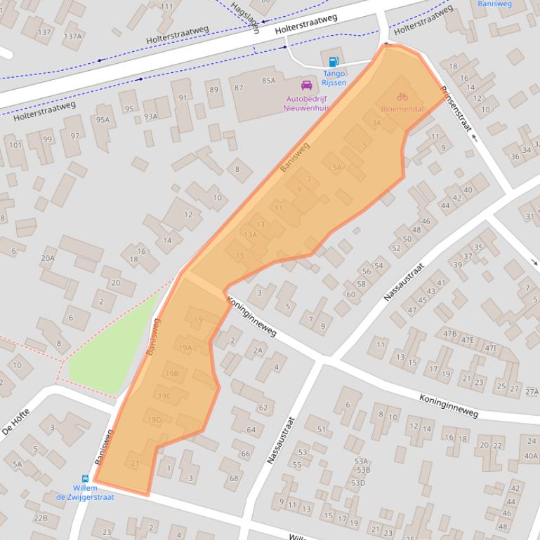 Kaart van postcodegebied 7462HW.