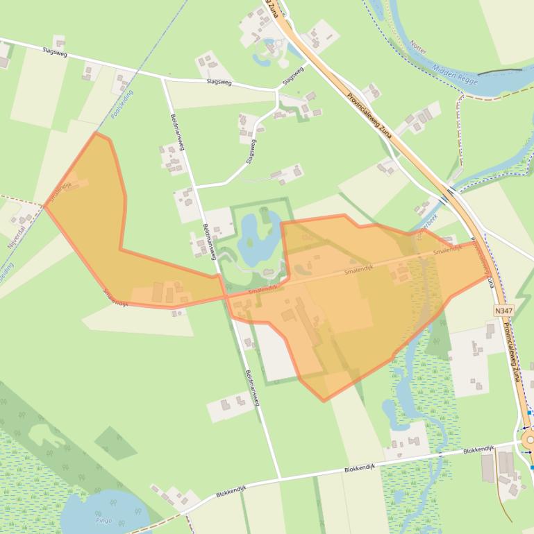 Kaart van postcodegebied 7466PM.