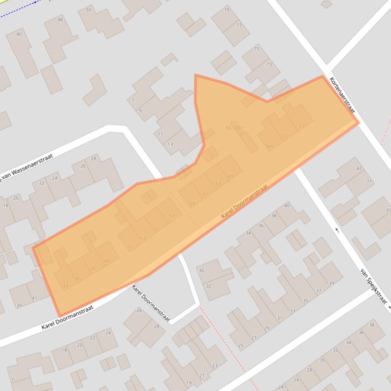 Kaart van postcodegebied 7482BK.