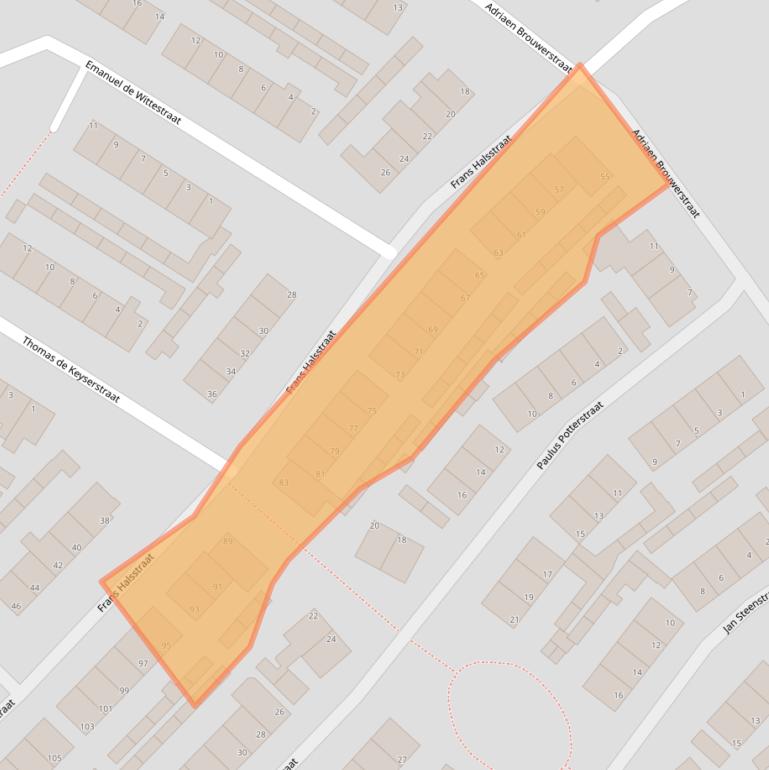 Kaart van postcodegebied 7482XL.