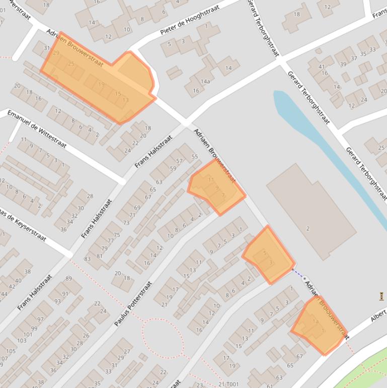 Kaart van postcodegebied 7482ZH.