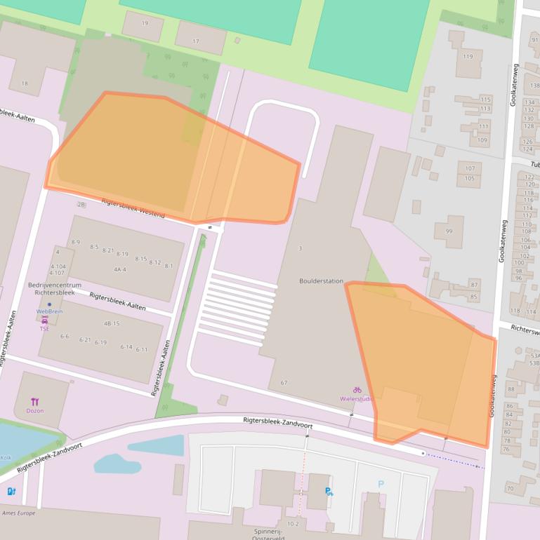 Kaart van postcodegebied 7521RC.