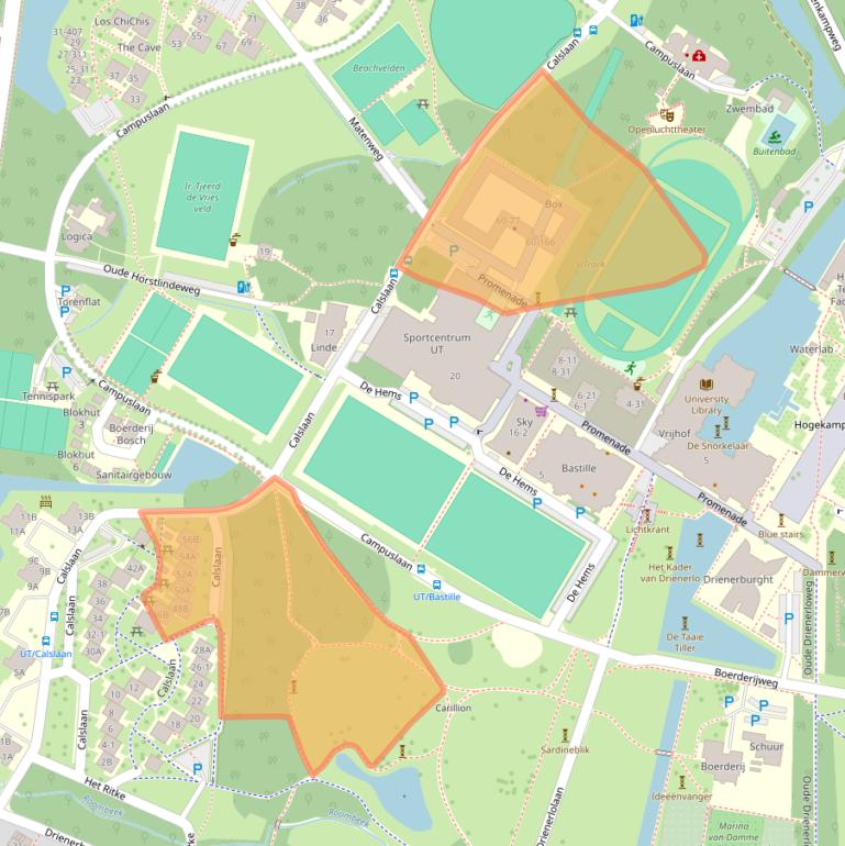 Kaart van postcodegebied 7522MG.