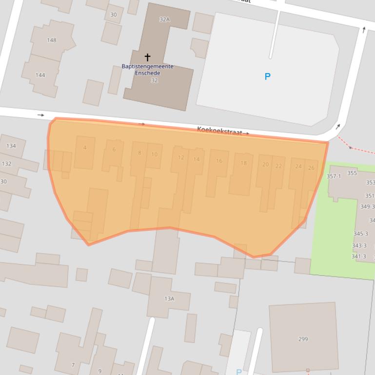 Kaart van postcodegebied 7523WZ.