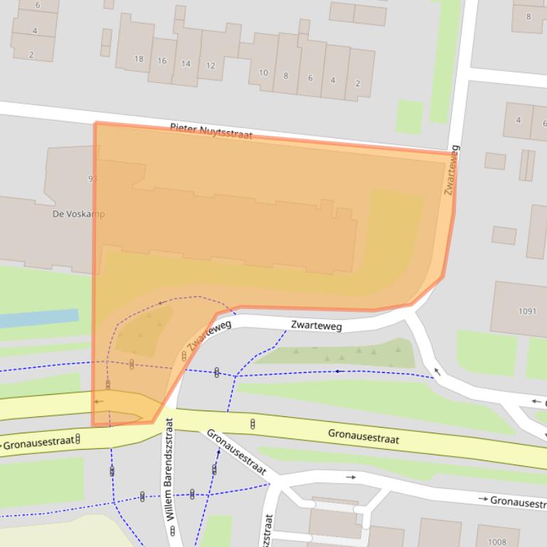 Kaart van postcodegebied 7532CE.