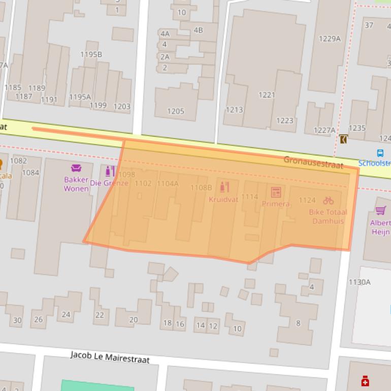 Kaart van postcodegebied 7534AR.