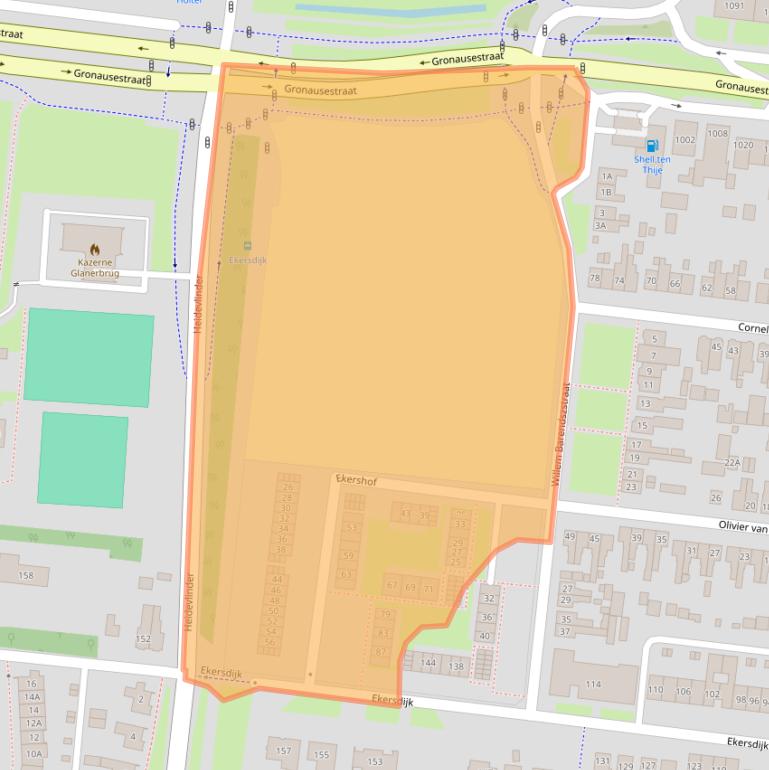 Kaart van postcodegebied 7534BE.