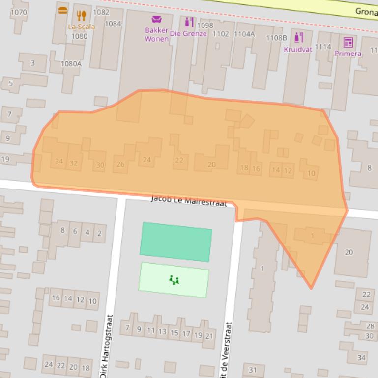Kaart van postcodegebied 7534BV.