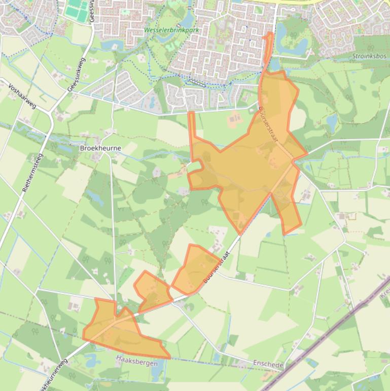 Kaart van postcodegebied 7544RH.