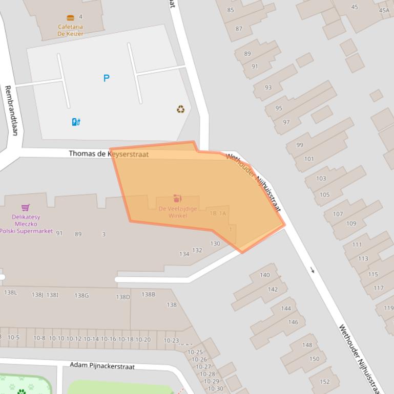 Kaart van postcodegebied 7545BA.