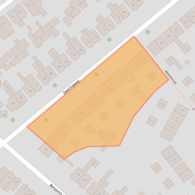 Kaart van postcodegebied 7545CG.