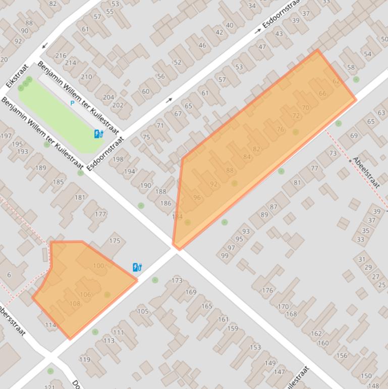 Kaart van postcodegebied 7545CX.