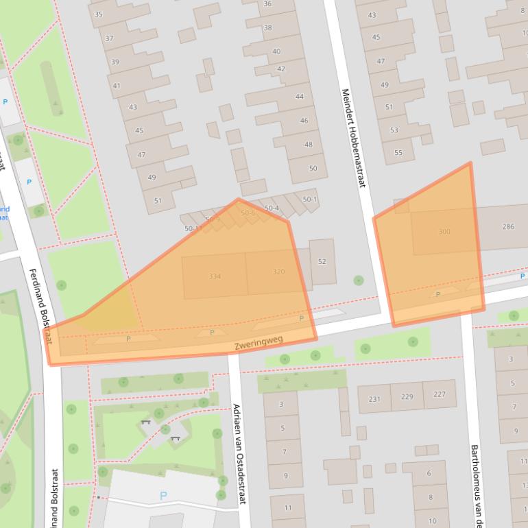 Kaart van postcodegebied 7545DC.