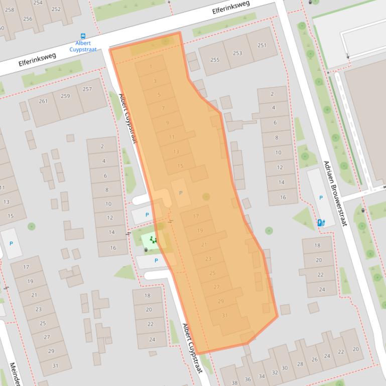 Kaart van postcodegebied 7545JM.