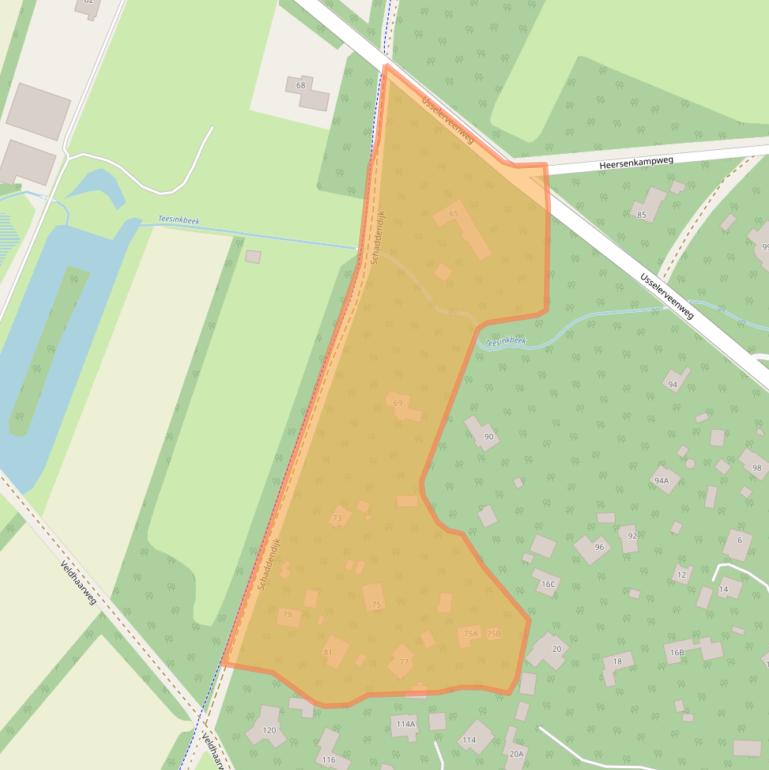 Kaart van postcodegebied 7546RL.