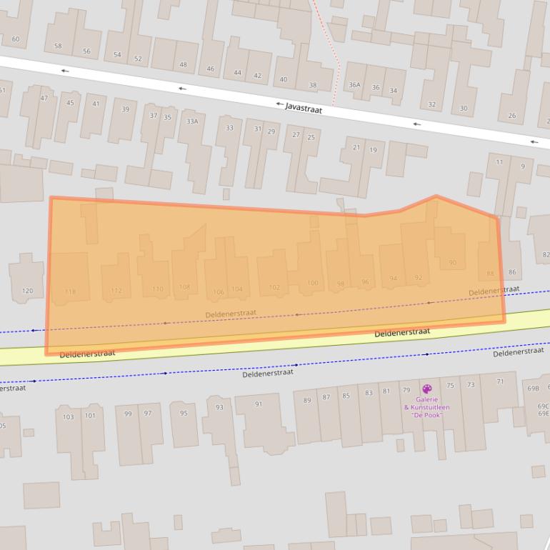 Kaart van postcodegebied 7551AJ.